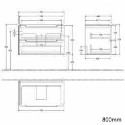 VILLEROY & BOCH V&B Subway 2.0 Wall Hung Basin With Overflow - 800mm Wide - 1 Tap Hole - White - 71758001 -VILLEROY & BOCH shop 57914617 2