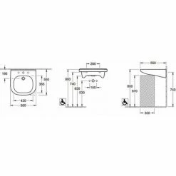 VILLEROY & BOCH V&B Vicare Vita Wall Hung Basin With Overflow - 560mm Wide - 1 Tap Hole - White - 41195501 3 VILLEROY & BOCH V&B Vicare Vita Wall Hung Basin With Overflow - 560mm Wide - 1 Tap Hole - White - 41195501 -VILLEROY & BOCH shop 57914635 2