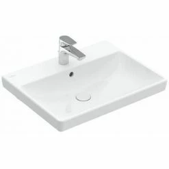 VILLEROY & BOCH V&B Avento Vanity Basin With Overflow - 600mm Wide - 1 Tap Hole - White Alpin - 41586001