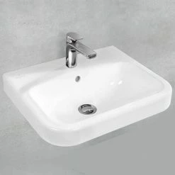 VILLEROY & BOCH V&B Architectura Wall Hung Basin With Overflow - 600mm Wide - 1 Tap Hole - White Alpin - 41886001