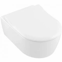 VILLEROY & BOCH V&B Avento Soft Close Slim Toilet Seat With Quick Release - White Alpin - 9M87S101
