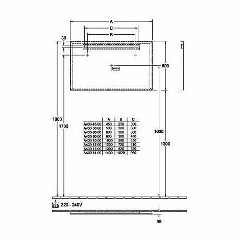 VILLEROY & BOCH V&B More to See One LED Mirror - 1300mm Wide - A430A200 VILLEROY & BOCH V&B More To See One LED Mirror - 1300mm Wide - A430A200 -VILLEROY & BOCH shop 58066328 2
