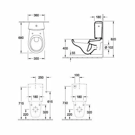 VILLEROY & BOCH V&B Spülkasten O.NOVO Zul seitlich o von hinten we VILLEROY & BOCH V&B Spülkasten O.NOVO Zul Seitlich O Von Hinten We -VILLEROY & BOCH shop 69920365 1