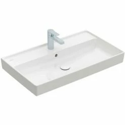 VILLEROY & BOCH VB Collaro Schrankwaschtisch 4A338G 800x470mm Eckig Mit Überlauf Weiß Alpin