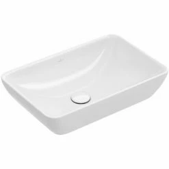 VILLEROY & BOCH V&B Aufsatzwaschtisch VENTICELLO Halbeinbau 550x360mm Mit ÜL Weiß