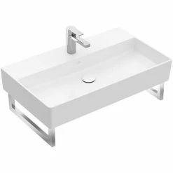 VILLEROY & BOCH VB Memento 2.0 Waschtisch 4A2280 800x470mm Eckig M Überl Weiß Alpin C+